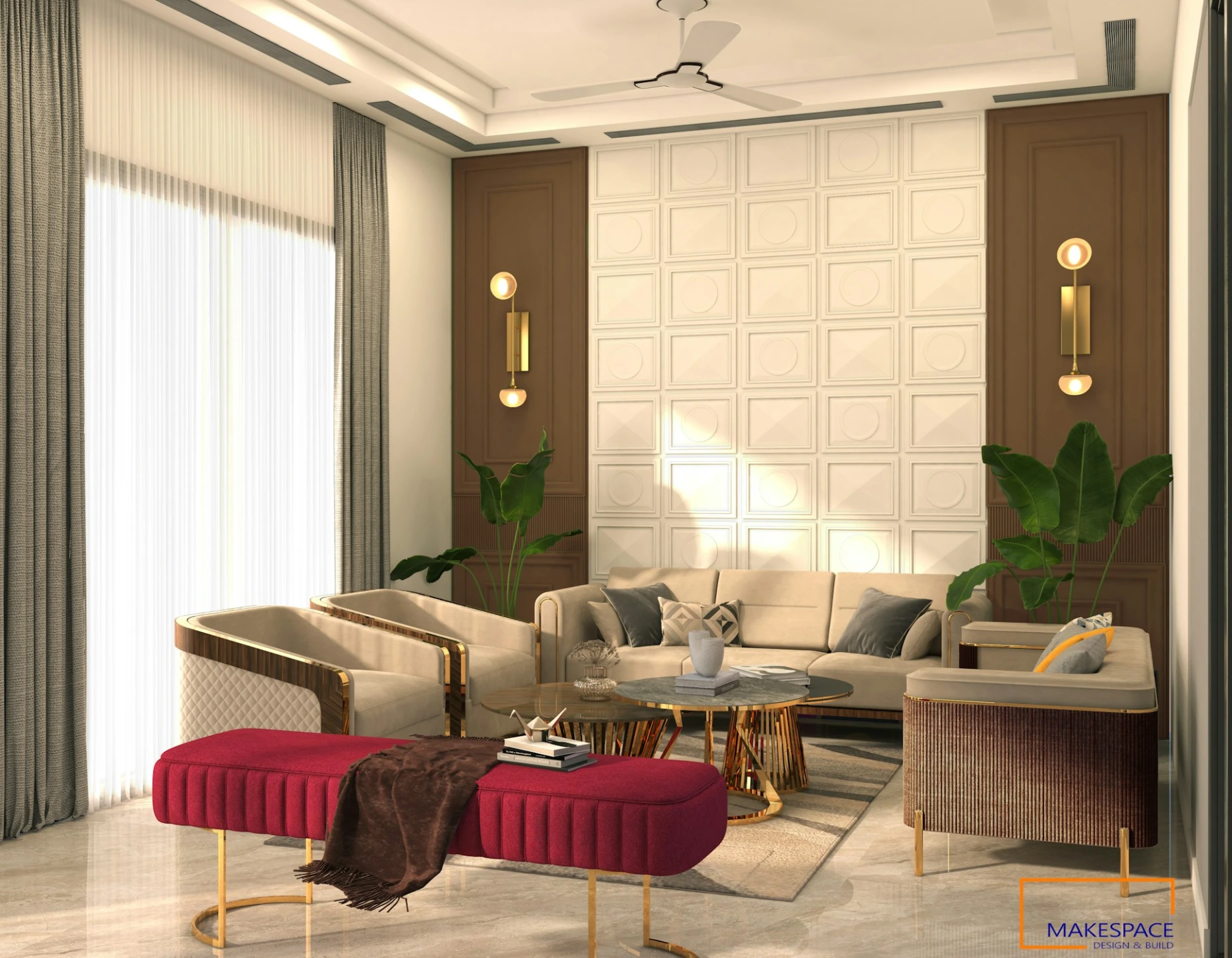 a living room filled with lots of furniture